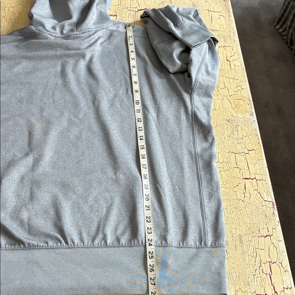 Nike Dri-Fit Heather Gray Baseball Hoodie featuring the backwards K - Picture 7 of 14